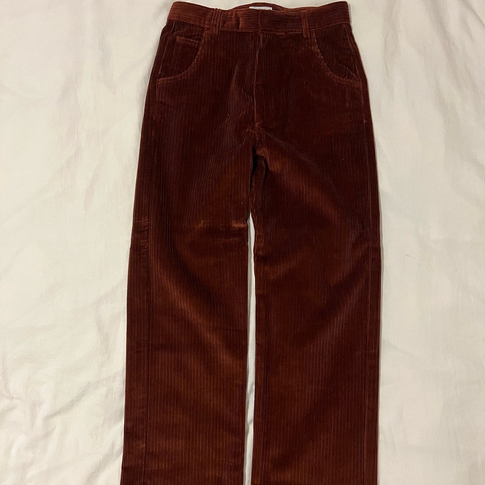 Wide Leg Corduroy Trousers in Espresso from Percival - 30